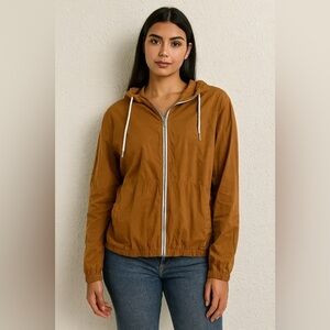 Denim & Flower Women’s Brown/Tan Utility Jacket Size XL